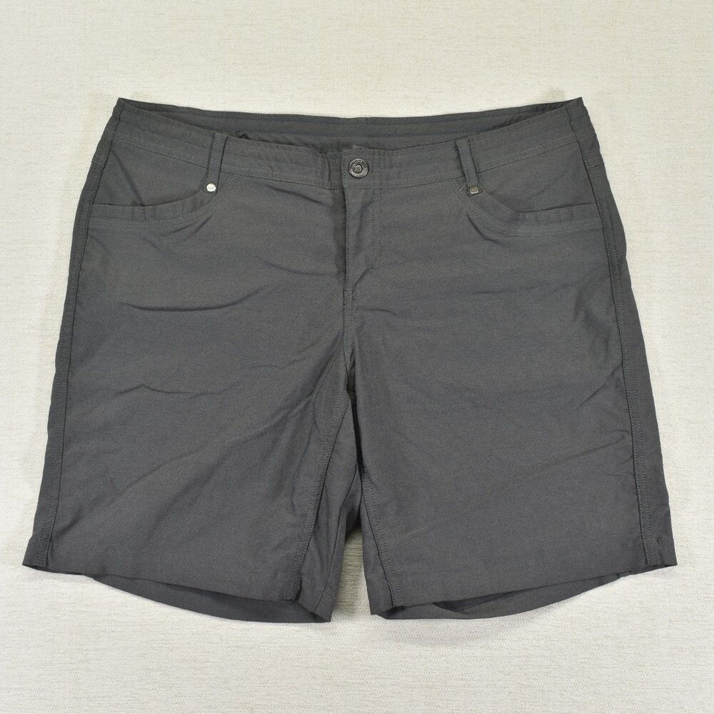 KUHL Womens Hiking Shorts Gray 14 Outdoor Trail Stretch Performance Quick Dry